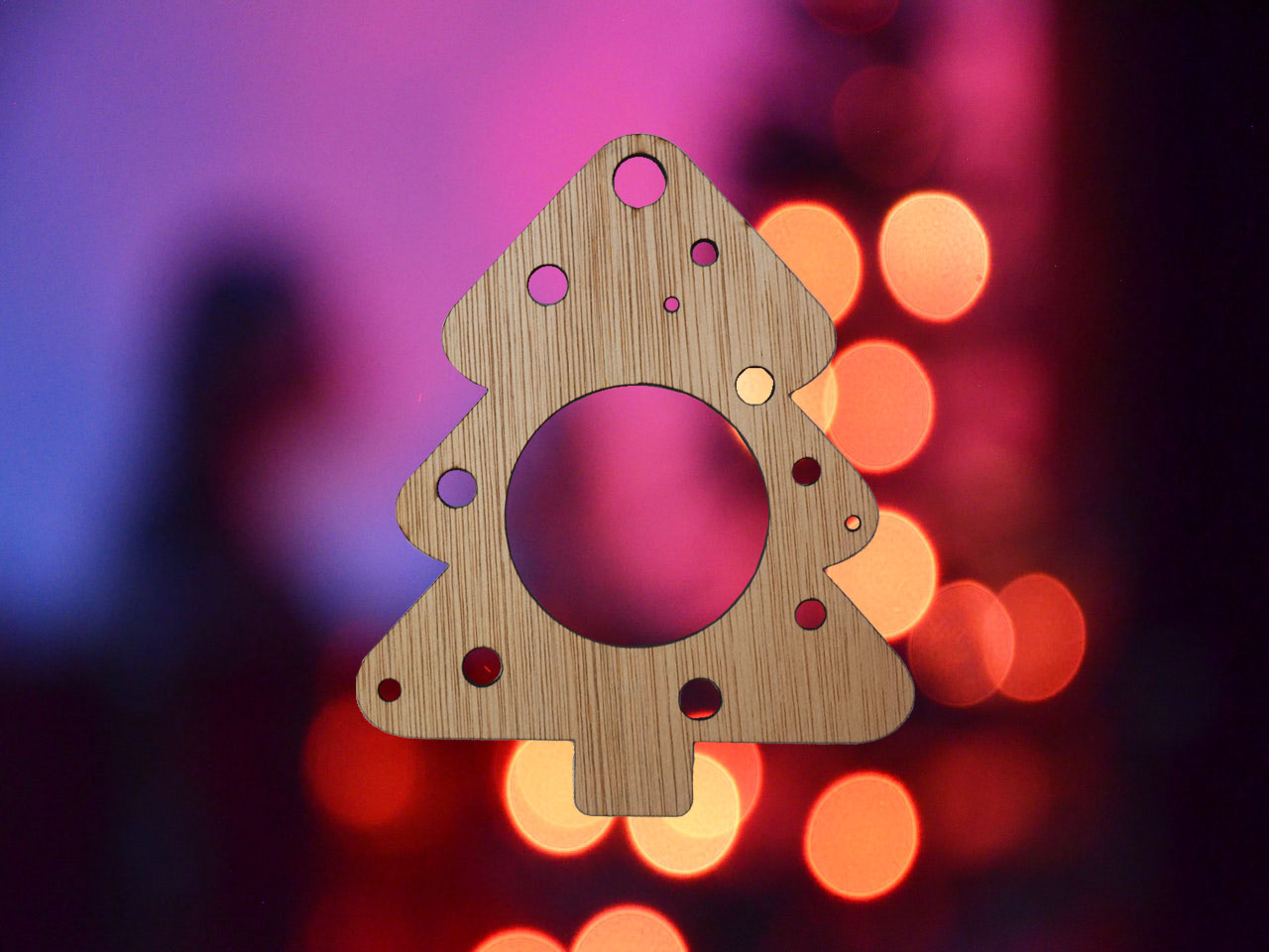 Rond de serviette sapin situation noel